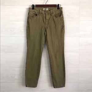 Madewell Moss Green High Riser Skinny Crop Pant